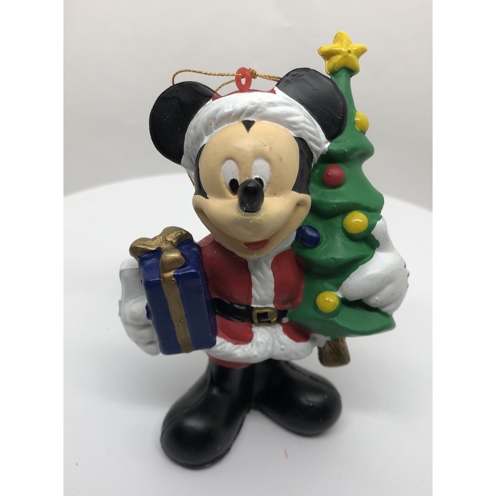 Vtg Walt Disney‎ Mickey Mouse Christmas Tree Gifts Ornament 4" CA Park Exclusive